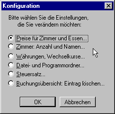 Configuration dialog box